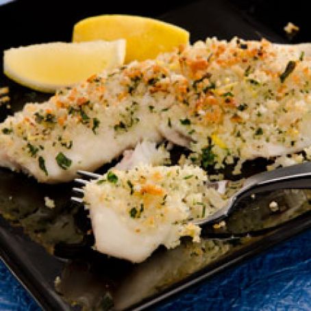 Garlic Crumb-Crusted Tilapia