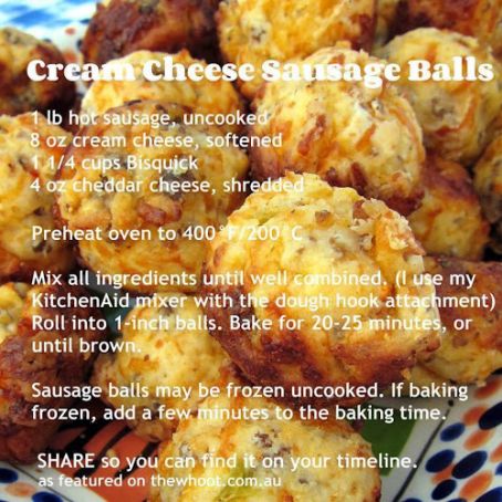 Cream Cheese Sausage Balls