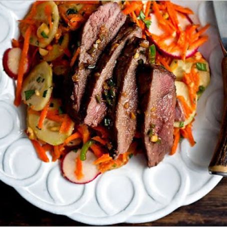 VIETNAMESE DUCK SALAD w/CUKE, RADISH & PNUTS