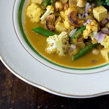 Cashew Curry with Chickpeas or Tofu