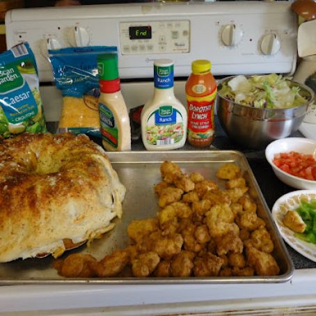 Lettuce Salad In Bread Bowl