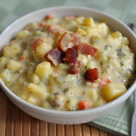 Loaded Broccoli Cheese Bacon Soup