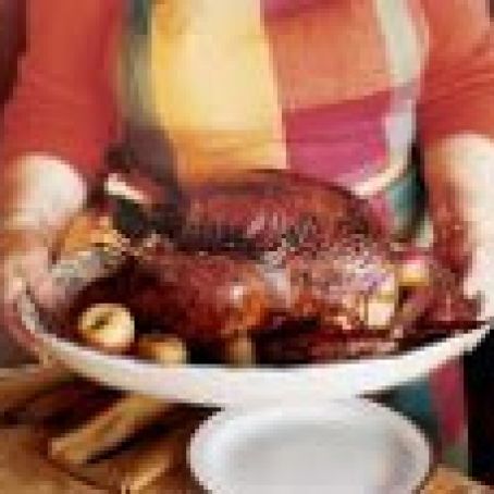 Lidia's Roast Turkey & Pan Sauce w/Reduced Balsamic Glaze