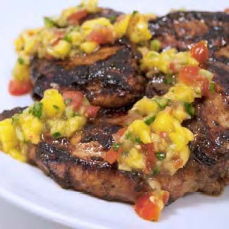 Chicken - Caribbean Bar-B-Q with Mango Salsa