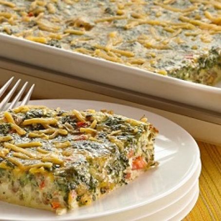 Cheesy Egg and Spinach Casserole