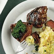 Grilled Lamb Chops and Mint Chimichurri
