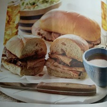 Grilled Pork Loin French Dip Au Jus