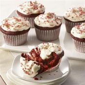 Red Velvet Cream-Filled Cupcakes