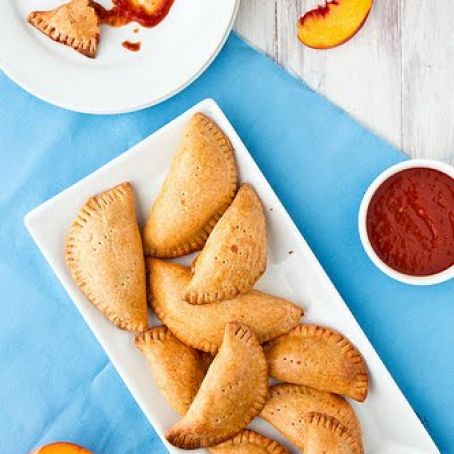 Pulled Pork Empanadas with Peach Cilantro BBQ Sauce