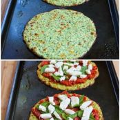 Zucchini Crust Vegetarian Pizza Margherita