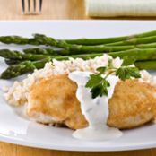Parmesan-Crusted Chicken in Cream Sauce