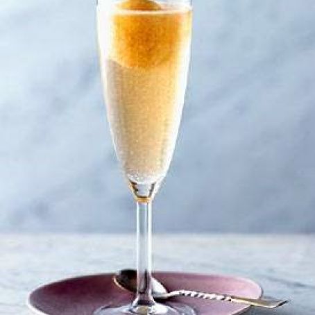 Peach and Prosecco Ice