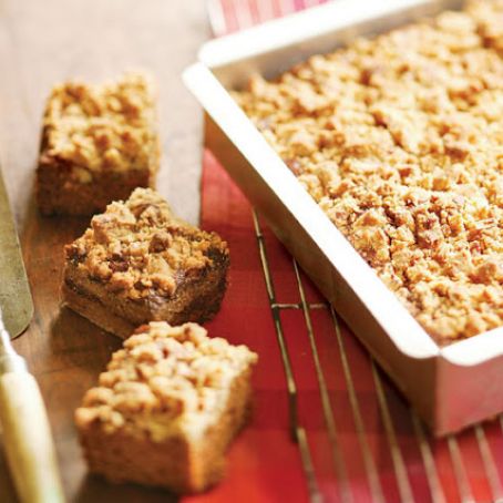 Sweet Potato Spice Cake with Fresh Ginger & Pecan Streusel Topping