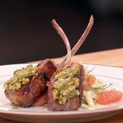 Seared Rack of Lamb with Pistachio Tapenade