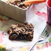 square - almond butter chocolate chip bars