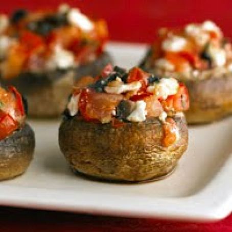 Greek-Style Stuffed Mushrooms