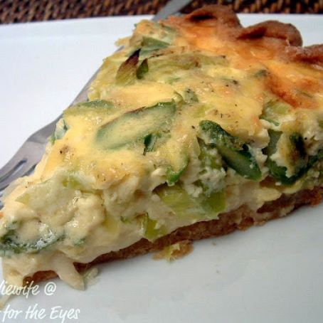Asparagus, Leek and Gruyere Quiche