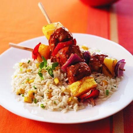 Aloha Pork Kebobs
