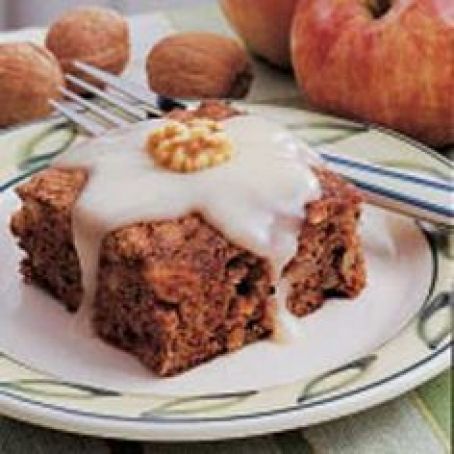 Walnut Apple Cake with Butter Sauce