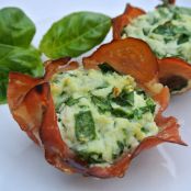 Spinach Ricotta Prosciutto Cups (Gluten Free)