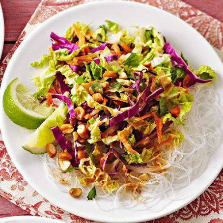 Cabbage and Carrot Salad with Peanut Sauce