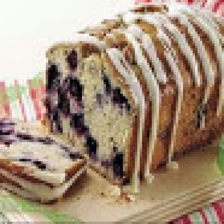 White Chocolate-Iced Blueberry Loaf
