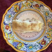 Beef/Pork Canneloni in a white sauce.