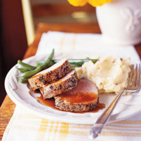 Spiced Pork Tenderloin with Maple-Chipotle Sauce