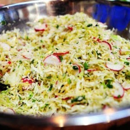 Cabbage Slaw w/ radishes, cilantro, scallions (PW)