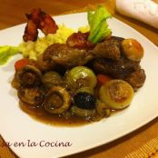 POLLO SALTEADO CON MENUDENCIAS AL COÑAC