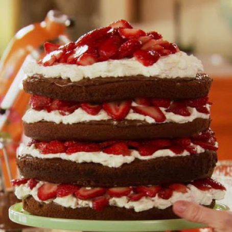 Strawberry Chocolate Layer Cake
