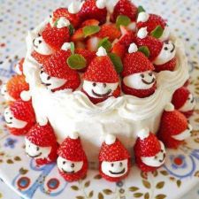 Strawberry Santa Cake