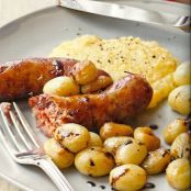 Roasted Sausages and Grapes