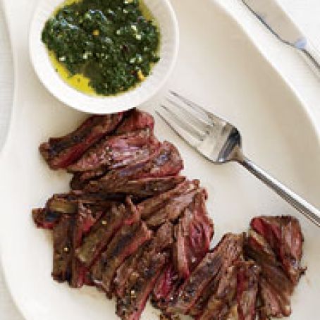 Grilled Skirt Steak with Chimichurri Sauce