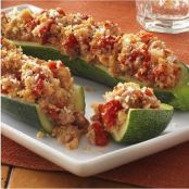 Italian Sausage Stuffed Zucchini