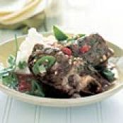 Beef Short Ribs in Chipotle and Green Chili Sauce