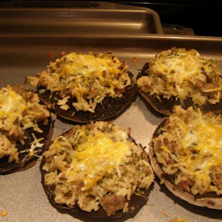 Sausage Stuffed Portobello Mushrooms