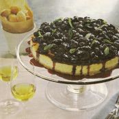 New York Ricotta Cheesecake With Poached Cherries in Hibiscus