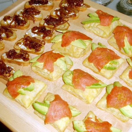 Smoked Salmon and Avocado Pastries