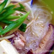 Double Chicken Broth with Vermicelli Shiitake Mushrooms and Tofu