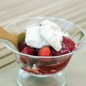 Strawberry Sorbet with Meringue