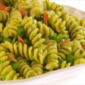 Fusilli with Pea Pesto and Mozzarella