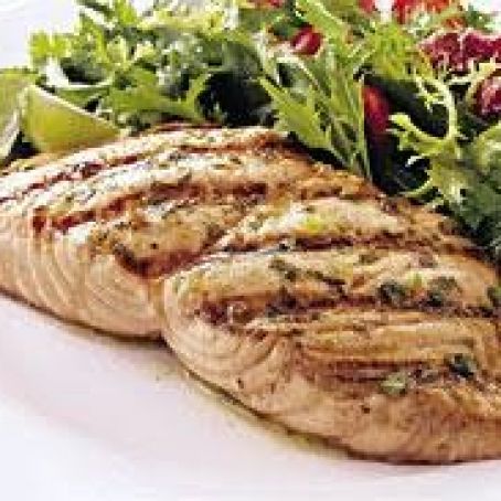 Rosemary-Grilled Mahi-Mahi With Red Pepper and Radicchio Relish