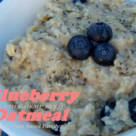 Blueberry Chia Flax seed oatmeal