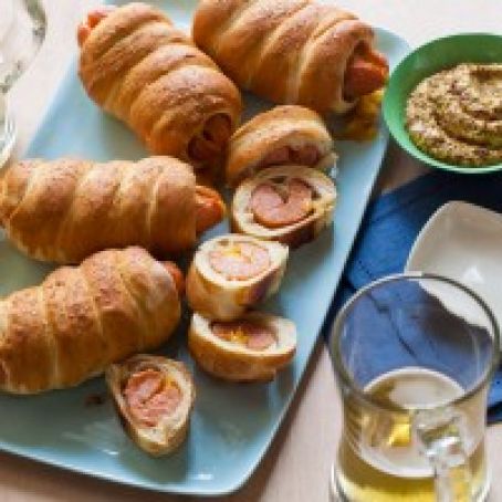 Smoky Kielbasa in Pretzel Blankets