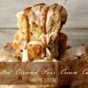 Salted Caramel Sour Cream Cake