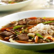 Spicy Asian Beef and Snow Pea Soup