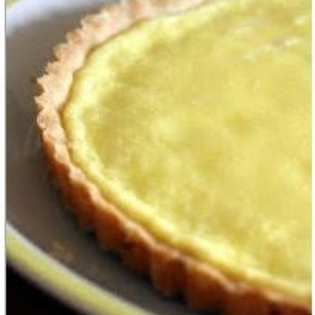 Sweet Ricotta Tart with Blueberry Compote