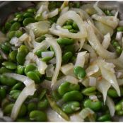 Saute of Fresh Fava Beans, Onions, and Fennel