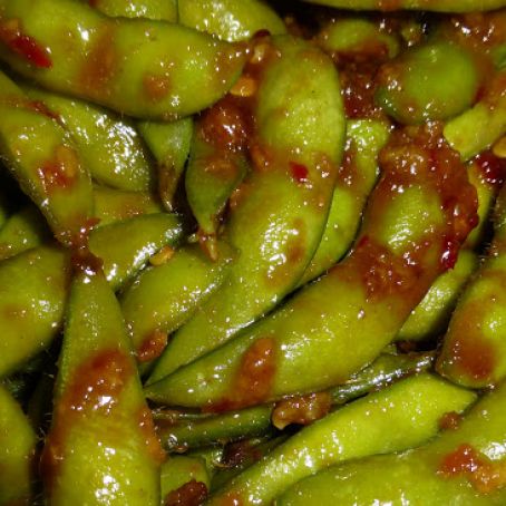 Edamame with Garlic and Chiles
